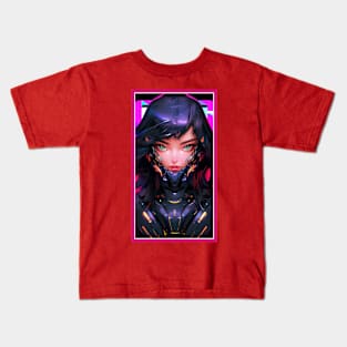 Anime Race Girl | Special Anime Artwork | Pink Red Black Blue Chibi Manga Anime Art Kids T-Shirt